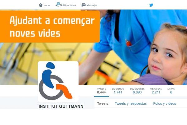 Noticias Institut Guttmann - El Institut Guttmann aparece en la posición número 7 del ranking que cada año Socialmediatica publica acerca de Twitter.