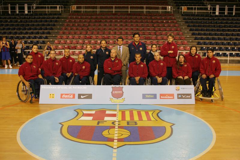 Presentación del equipo de baloncesto en silla de ruedas “Guttmann-FC Barcelona”.
