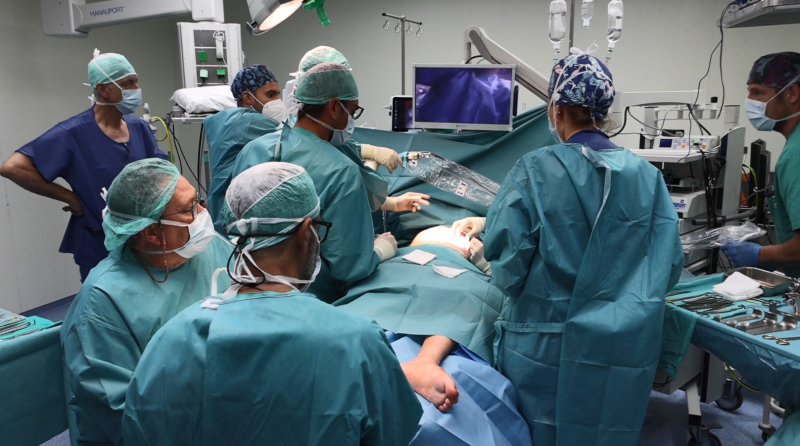 First operation in Europe to reconstruct the brachial nerve so that patients with high tetraplegia can breathe again.